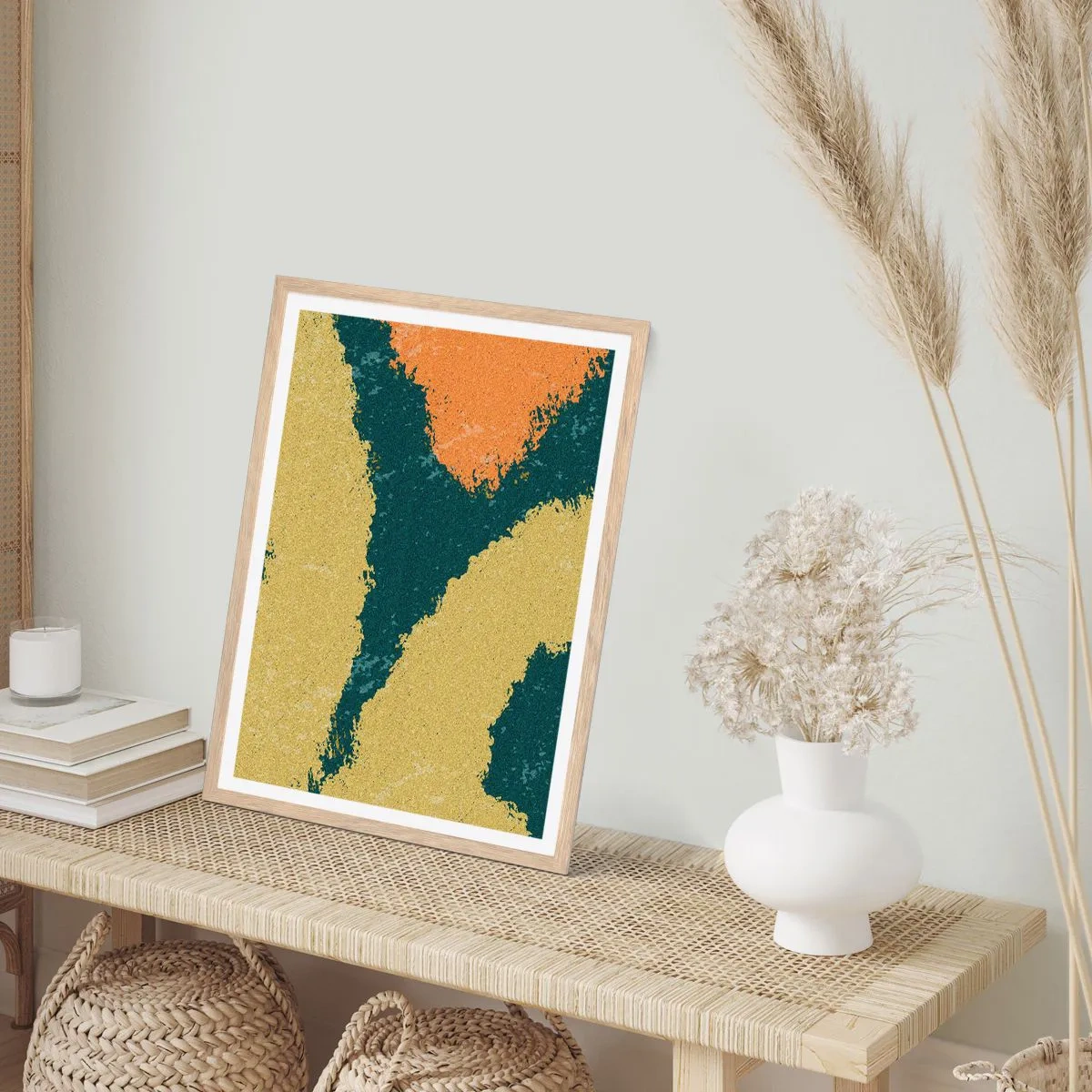 Póster en marco roble claro - Abstracción - a cámara lenta - 50x70 cm