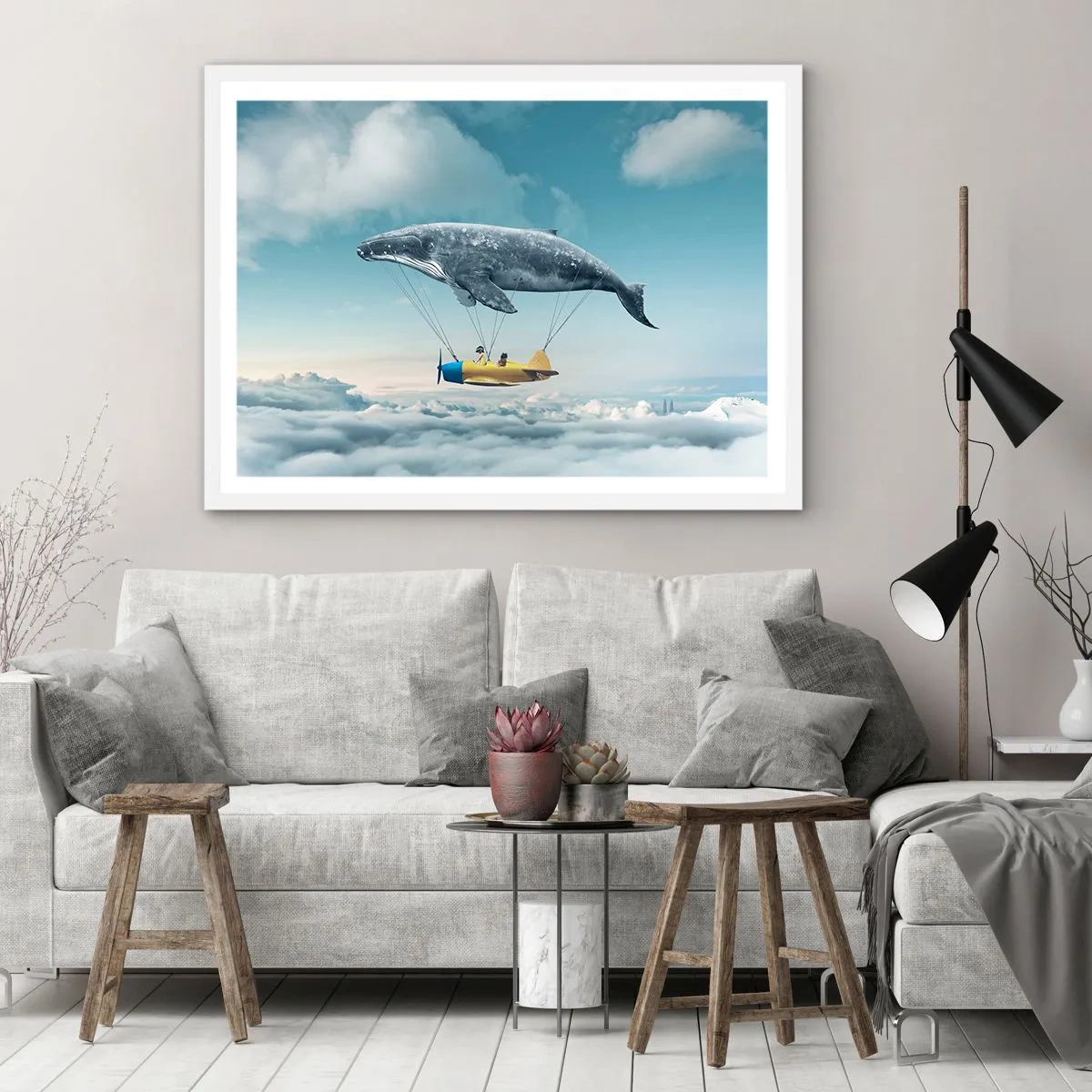 Póster en marco blanco - ¿Por qué no? - 70x50 cm