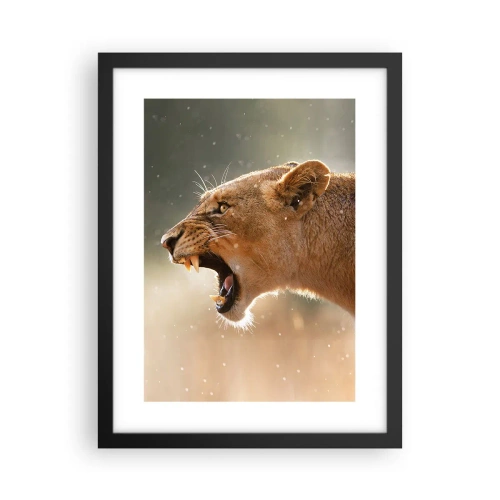 Póster en marco negro - Silencio, es mi turno de palabra - 30x40 cm