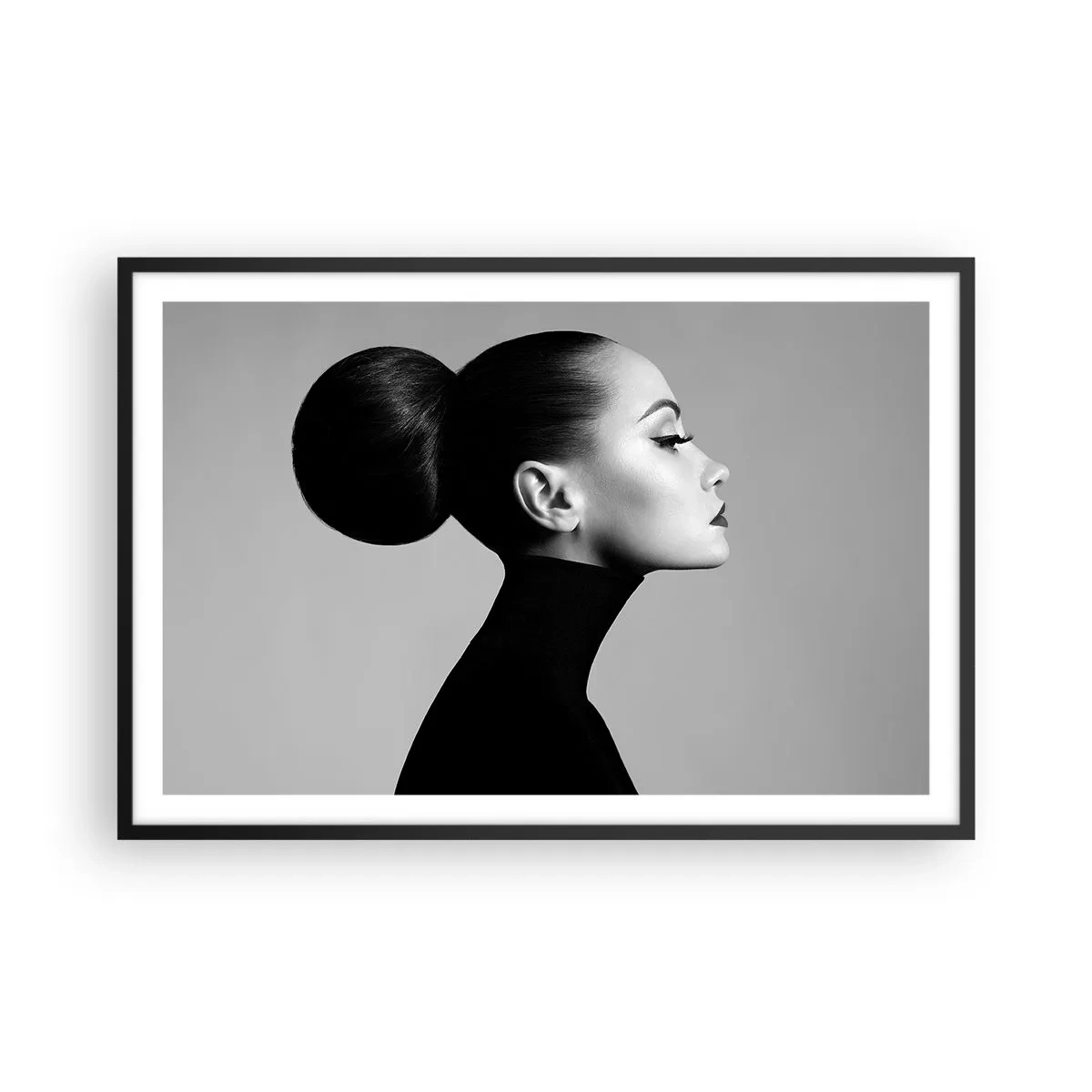 Póster en marco negro - Nefertiti contemporánea - 91x61 cm