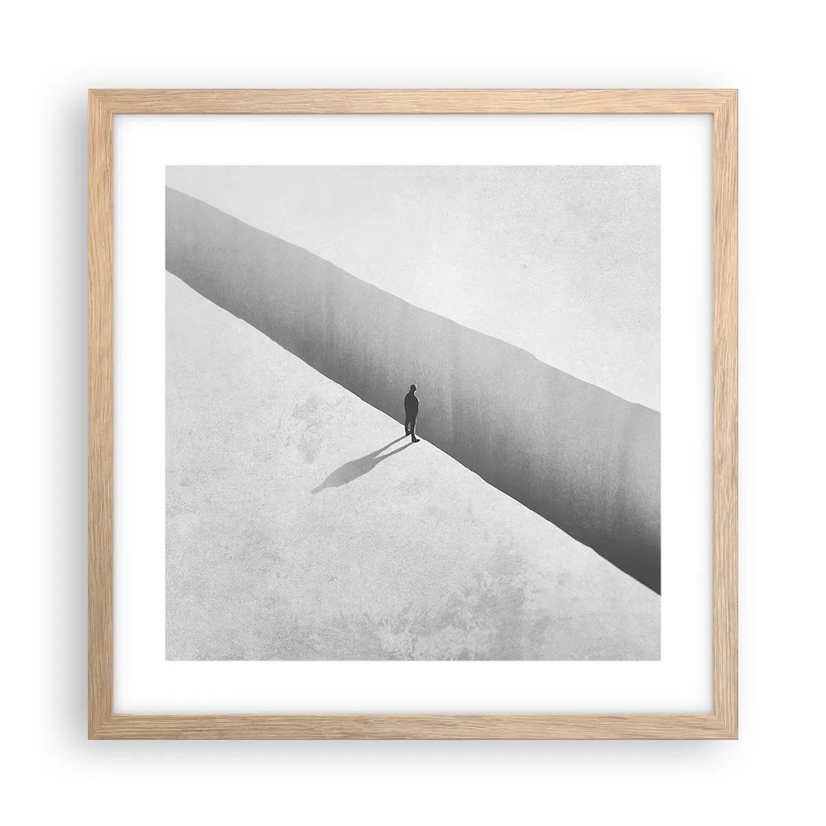 Póster en marco roble claro - Sin un destino claro - 40x40 cm