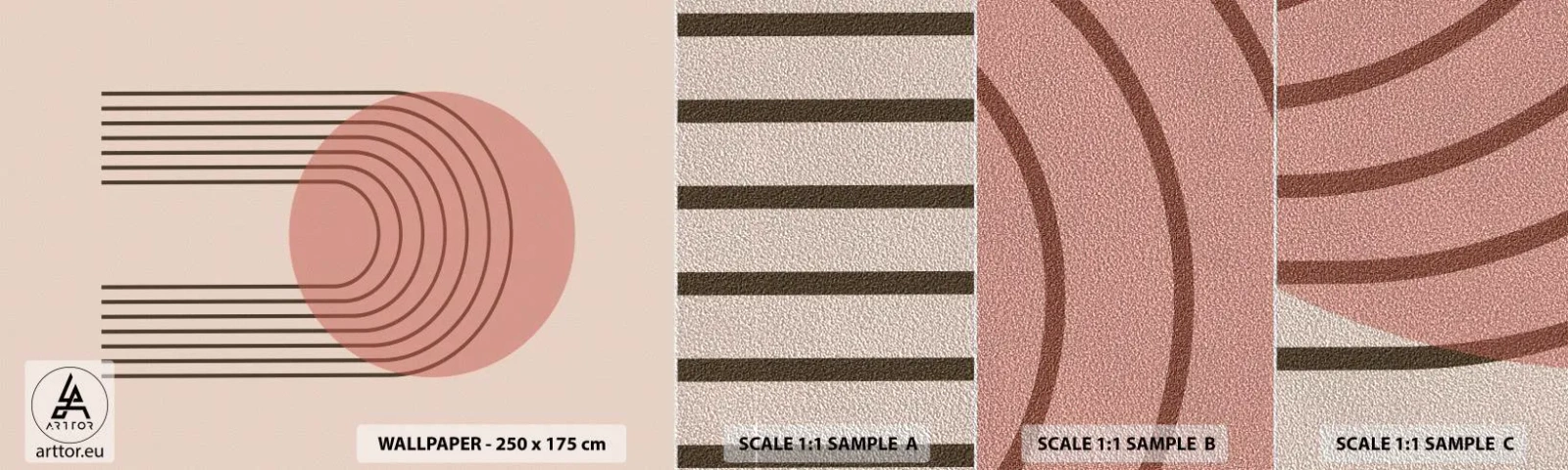 Muestra de fotomural Premium Sand - Atracción irresistible - Abstracción, Pedazo, Arte Moderno. - 100x30 cm