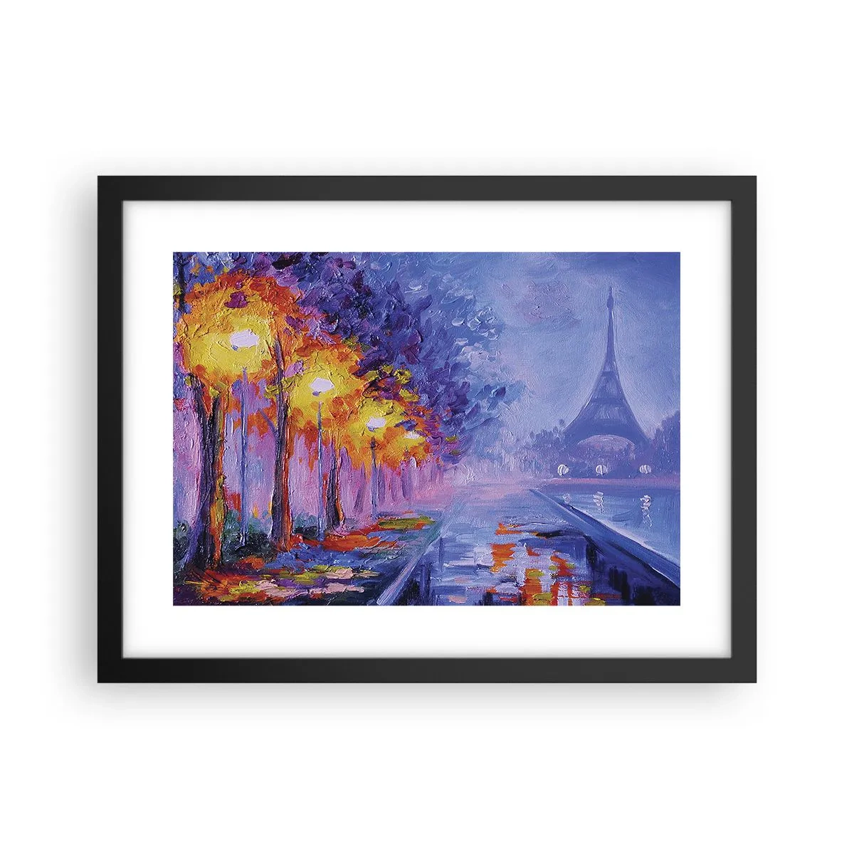 Póster en marco negro - Un paseo de ensueño - 40x30 cm