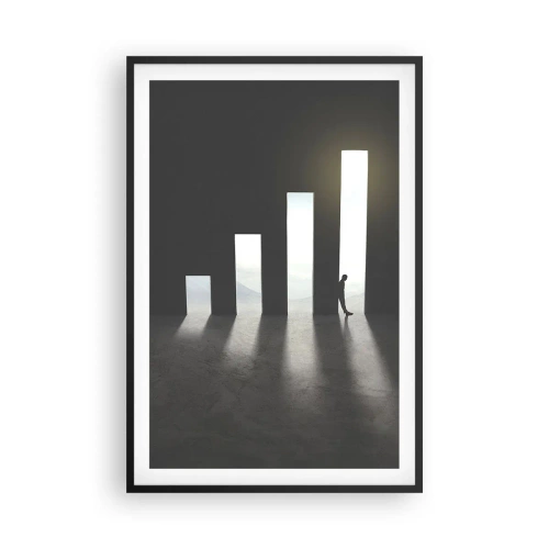 Póster en marco negro - El camino del éxito - 61x91 cm