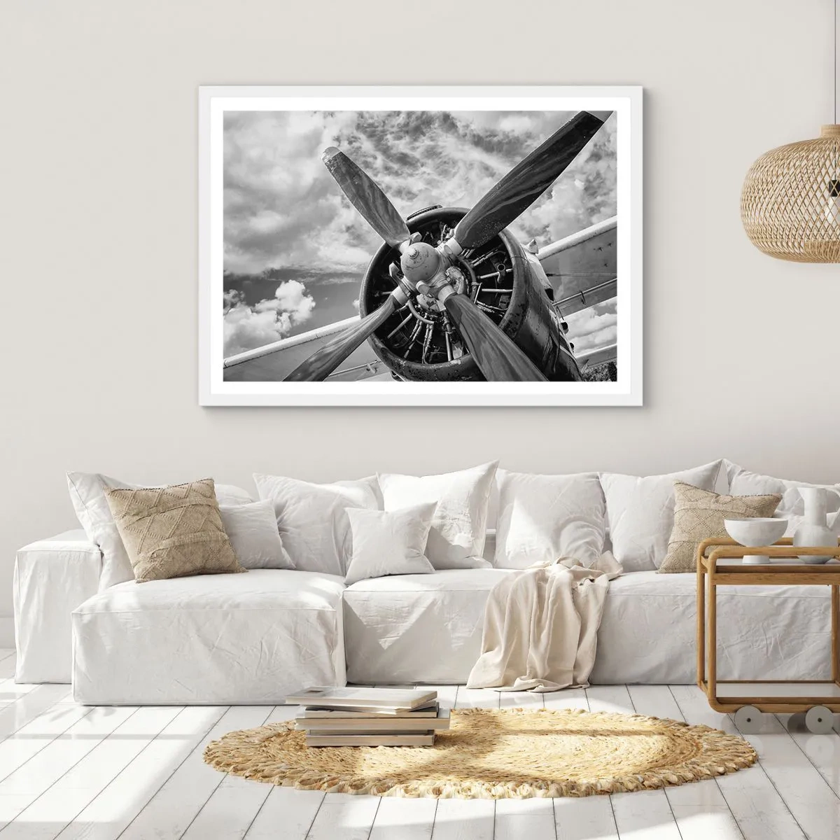 Póster en marco blanco - Conquistador de los cielos - 50x40 cm