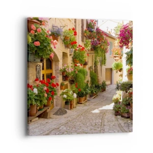 Cuadro sobre lienzo - Impresión de Imagen - En un torrente de flores - 40x40 cm