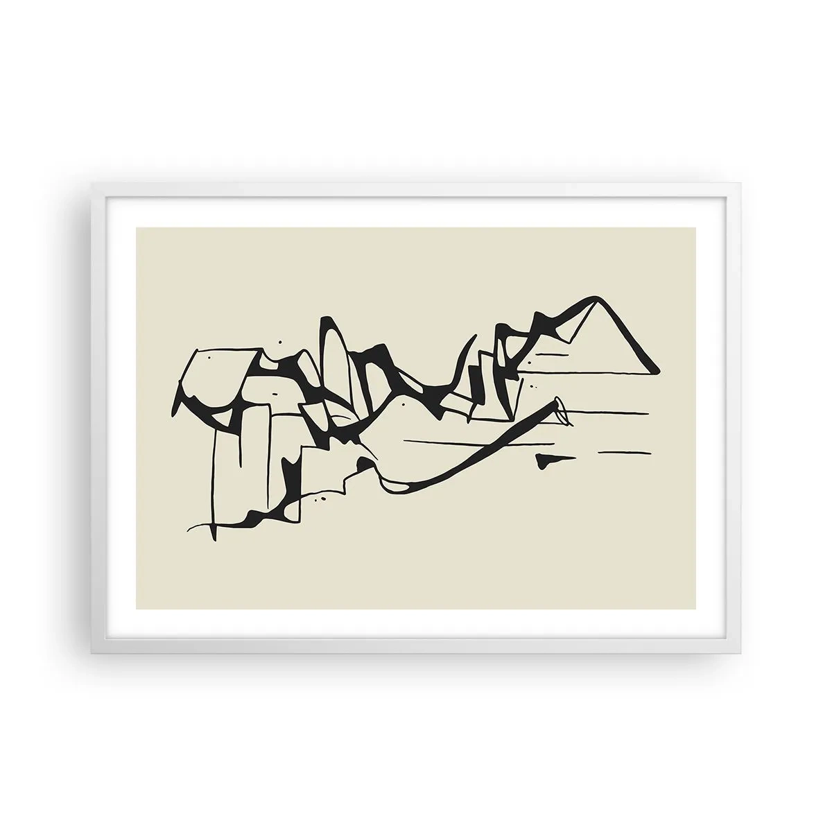 Póster en marco blanco - Tal vez sea un paisaje - 70x50 cm