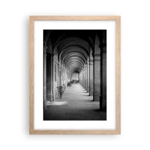 Póster en marco roble claro - Resguardo bajo los arcos - 30x40 cm