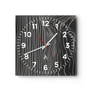 Reloj de pared - Reloj de vidrio - Ritmo y acento - 30x30 cm