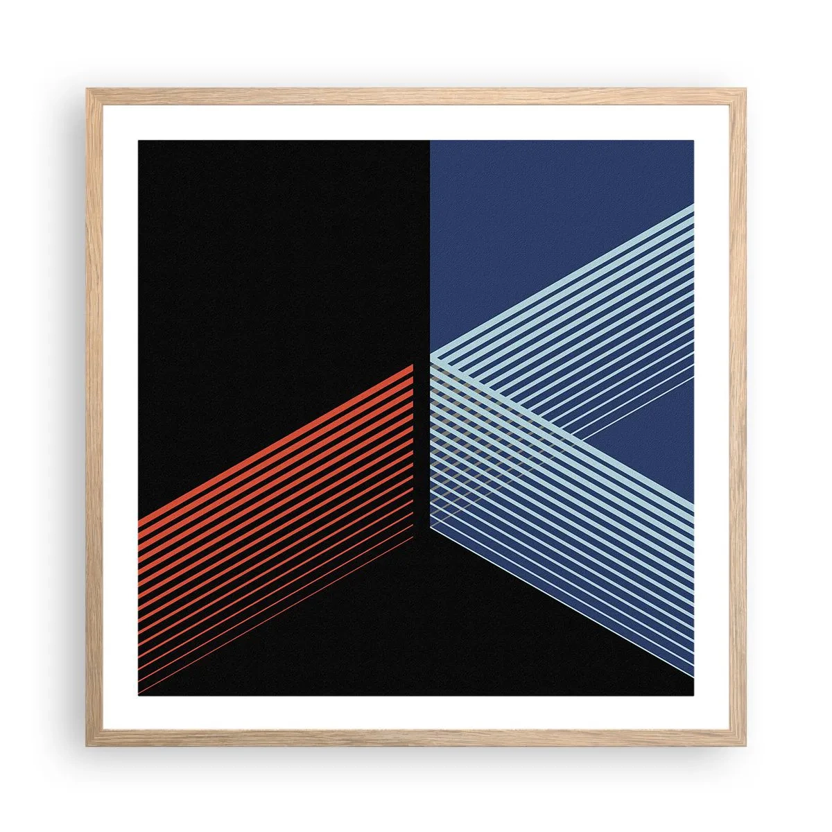 Póster en marco roble claro - La rectitud - 60x60 cm