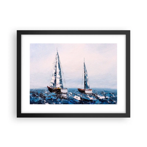 Póster en marco negro - Hermandad del viento - 40x30 cm