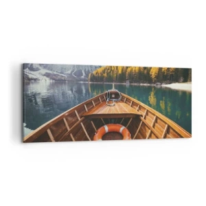 Cuadro sobre lienzo - Impresión de Imagen - Viaje a la montaña - 100x40 cm