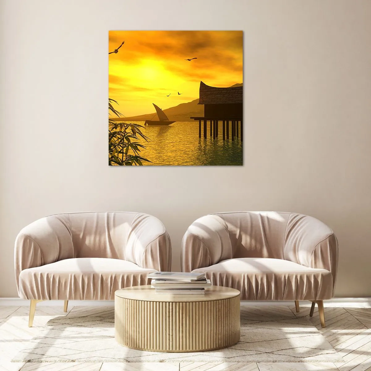 Cuadro sobre vidrio - Impresiones sobre Vidrio - La ansiada paz - 70x70 cm