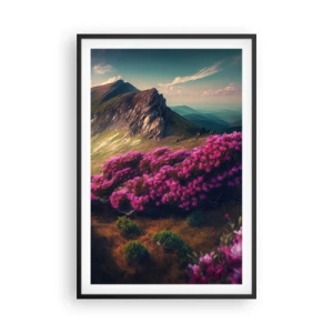 Póster en marco negro - Verano en las montañas - 61x91 cm
