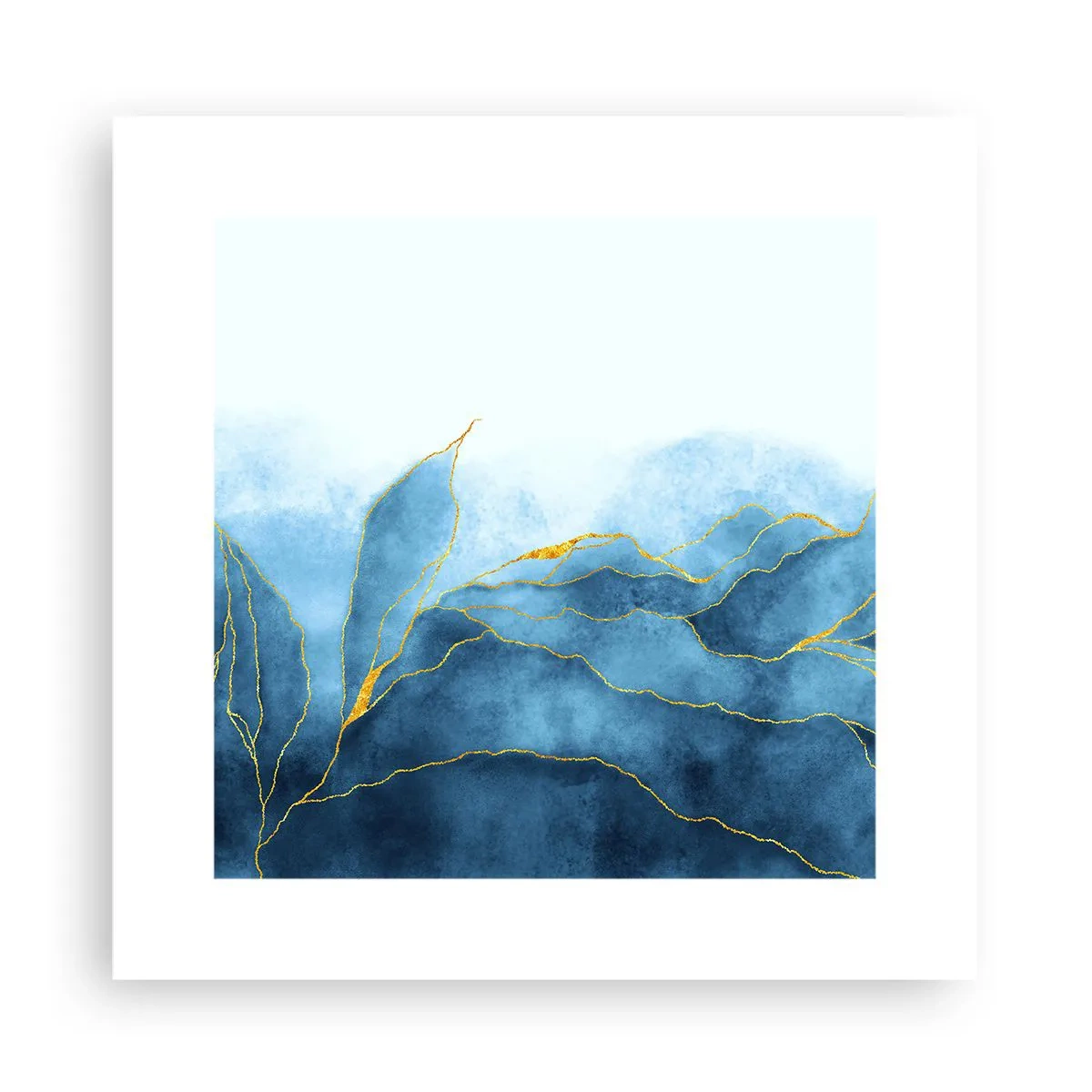 Póster - Oro y azul - 30x30 cm