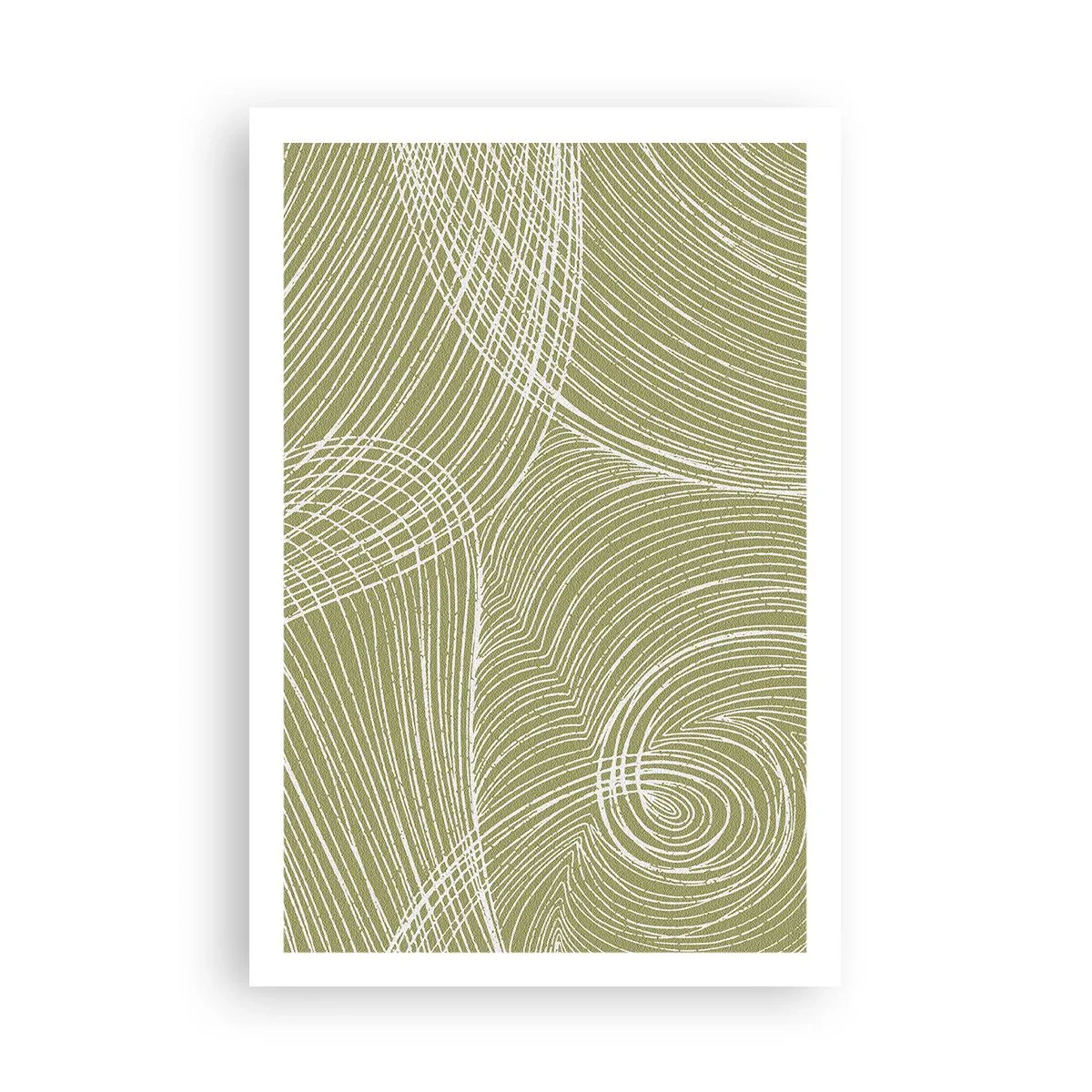 Póster - Abstracción intrincada en blanco - 61x91 cm