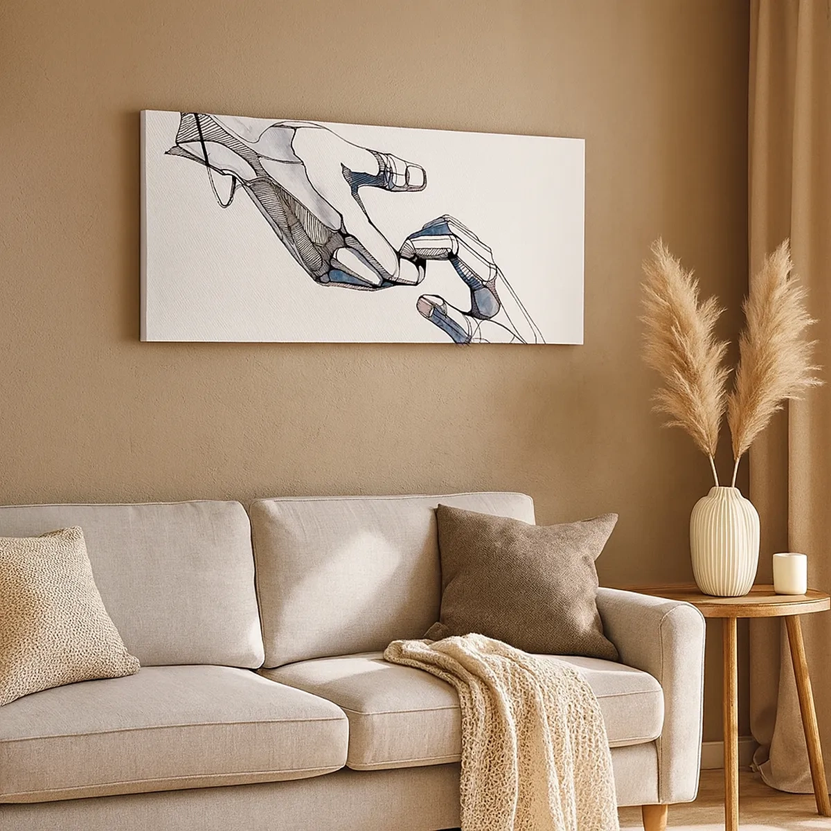 Cuadro sobre lienzo - Impresión de Imagen - Un buen gesto - 30x30 cm