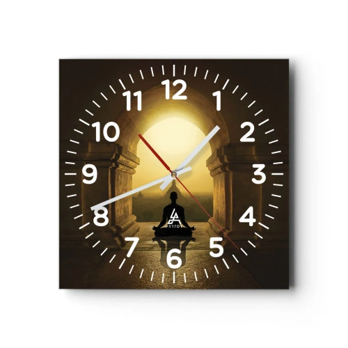 Reloj de pared - Reloj de vidrio - Armonía total - 40x40 cm