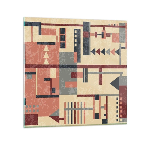 Cuadro sobre vidrio - Impresiones sobre Vidrio - Una combinación de verticales y niveles - 30x30 cm