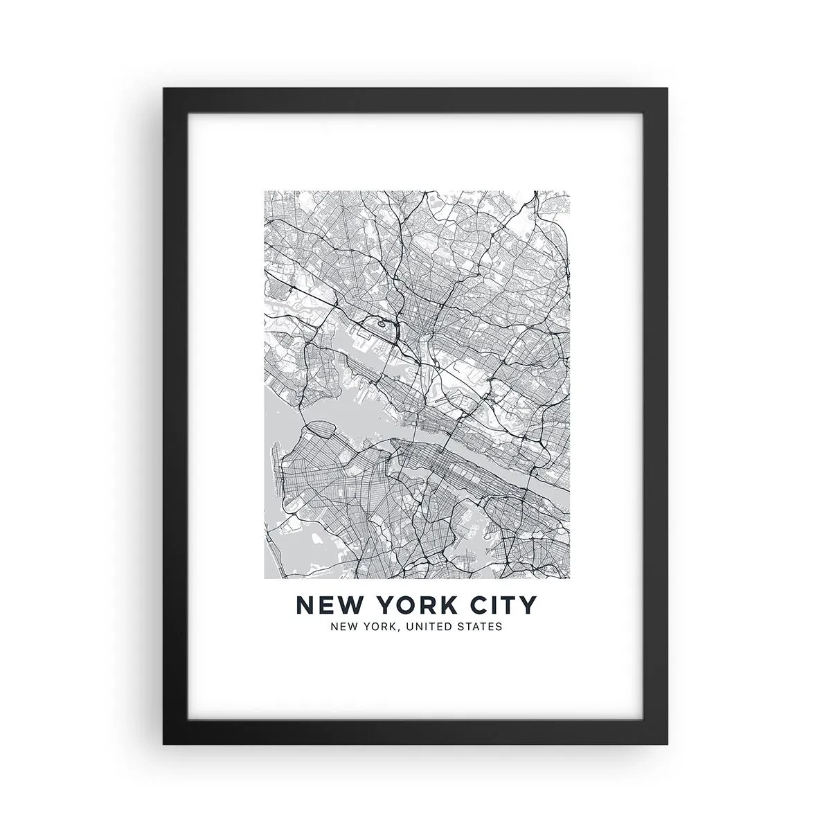 Póster en marco negro - Anatomía de una metrópolis - 30x40 cm