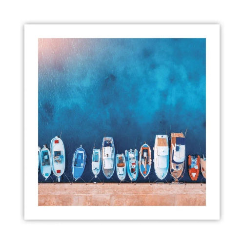 Póster - En fila y a la espera - 50x50 cm