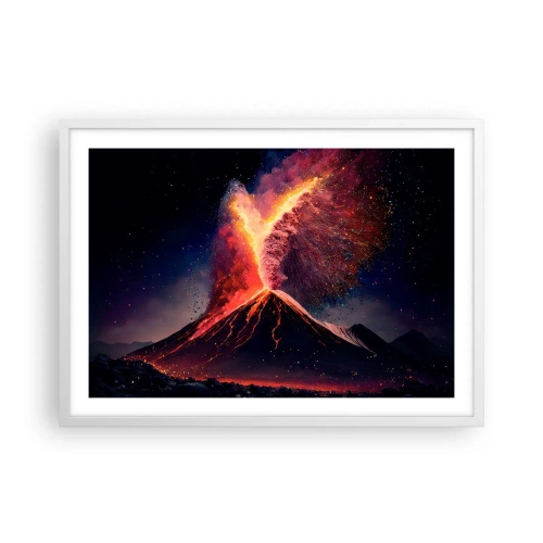 Póster en marco blanco - Belleza y horror - 70x50 cm