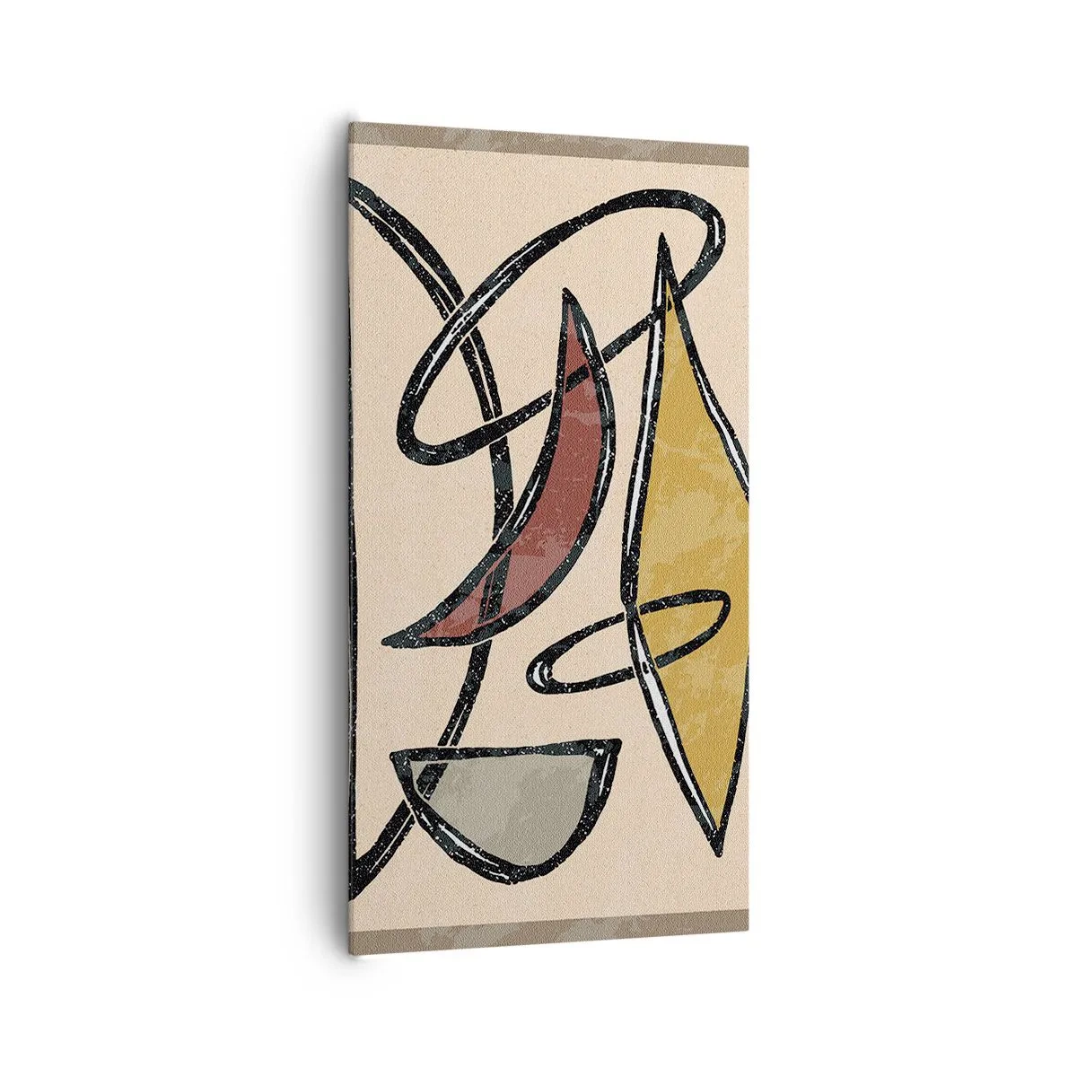 Cuadro sobre lienzo - Impresión de Imagen - Composición: arcos y óvalos - 65x120 cm