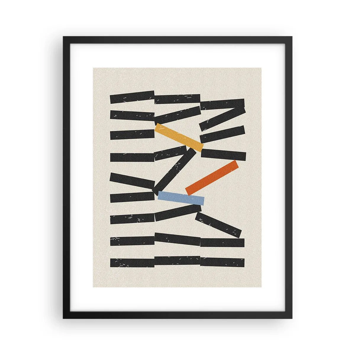 Póster en marco negro - Dominó - composición - 40x50 cm