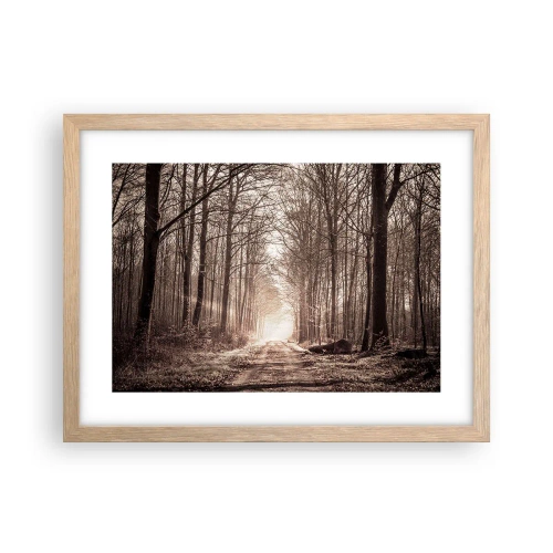 Póster en marco roble claro - La catedral del bosque - 40x30 cm