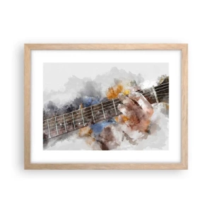 Póster en marco roble claro - Poesía entre las cuerdas - 40x30 cm