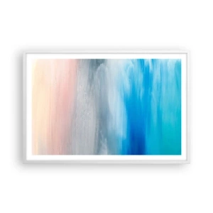 Póster en marco blanco - Elementos: aire - 91x61 cm