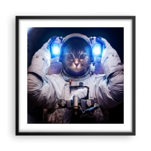 Póster en marco negro - Houston, tienes un problema. - 50x50 cm