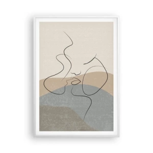 Póster en marco blanco - Como una pincelada - 70x100 cm