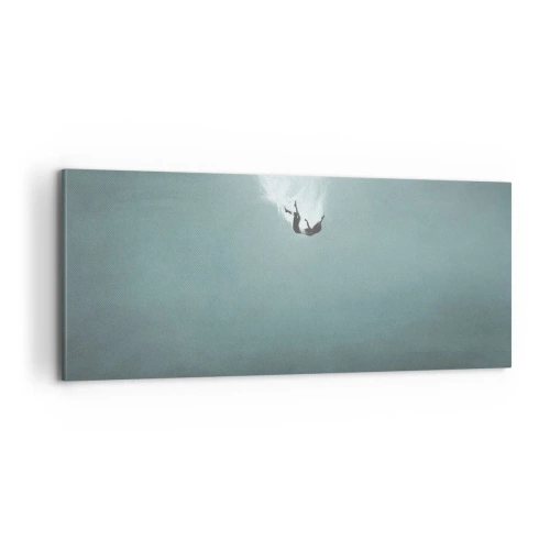Cuadro sobre lienzo - Impresión de Imagen - En el abrazo del océano - 100x40 cm