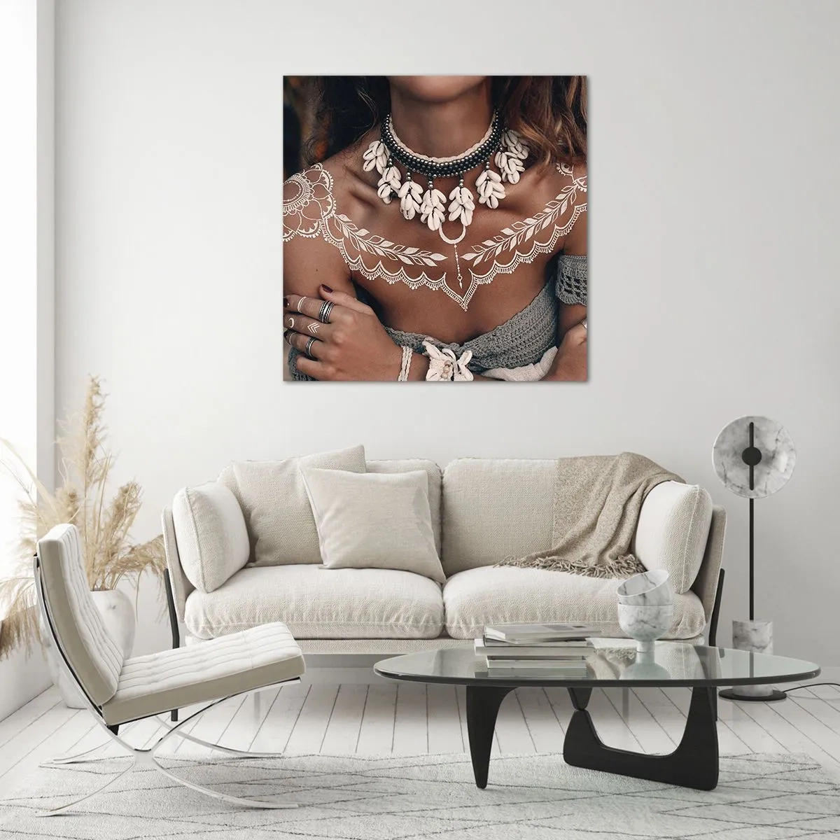Cuadro sobre vidrio - Impresiones sobre Vidrio - Talismanes, rituales de feminidad - 70x70 cm