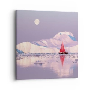 Cuadro sobre lienzo - Impresión de Imagen - El calor de la vela, el frío del hielo - 30x30 cm