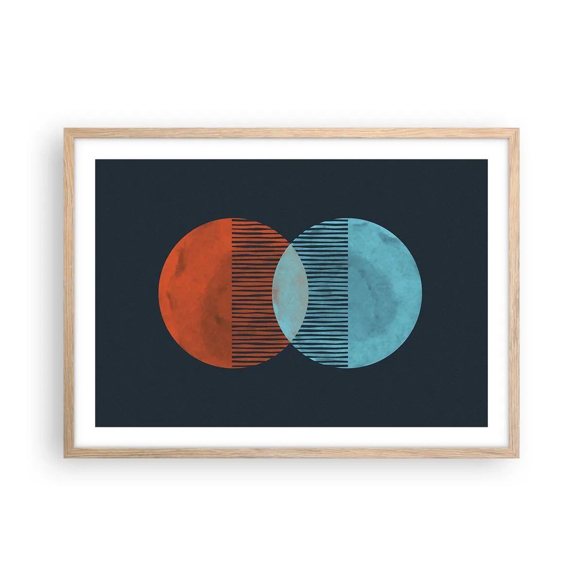 Póster en marco roble claro - Fantasía astronómica - 70x50 cm