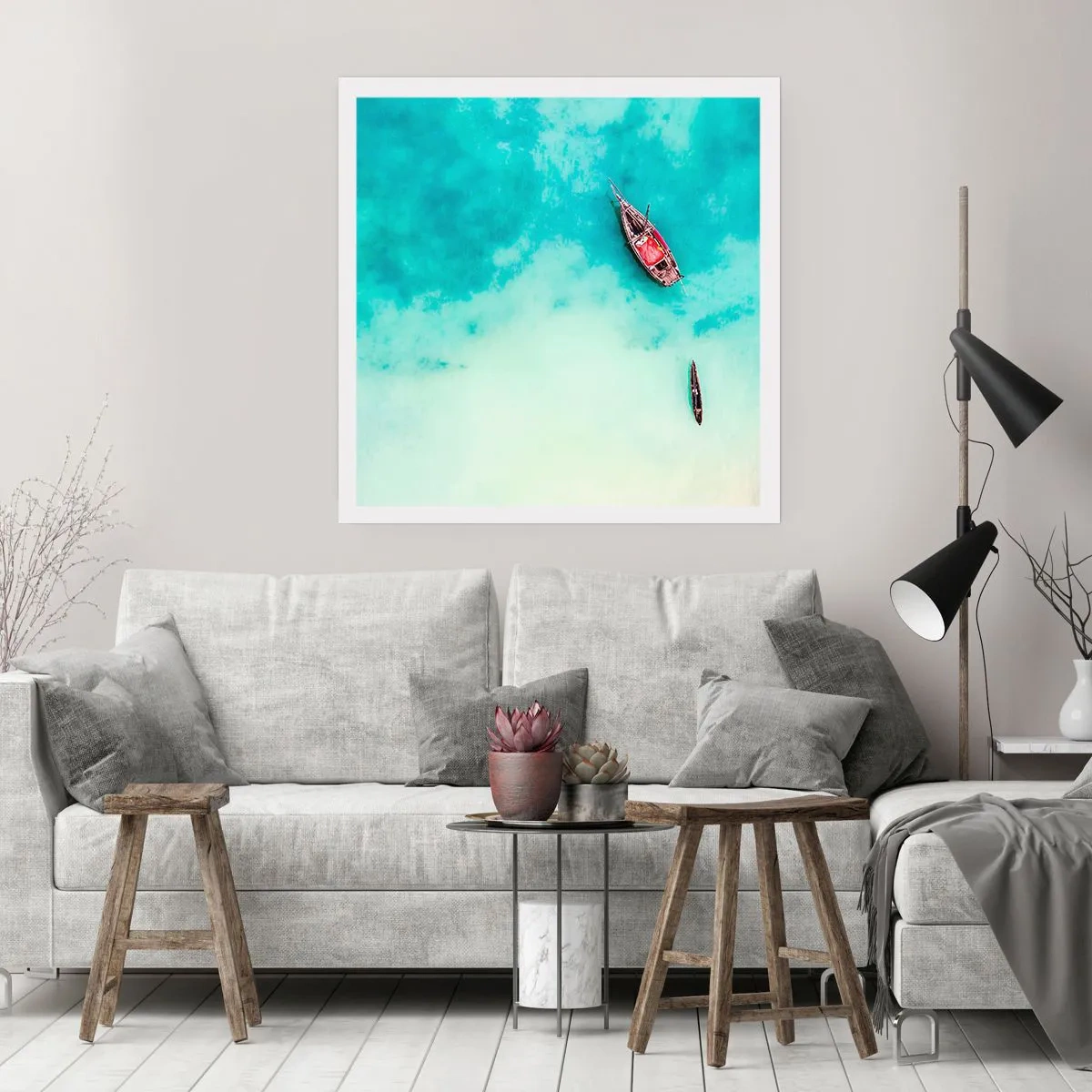 Póster - Porque en las playas de Zanzíbar, cuando las aguas se desbordan... - 40x40 cm