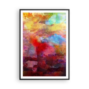 Póster en marco negro - Mira dentro del arco iris - 70x100 cm