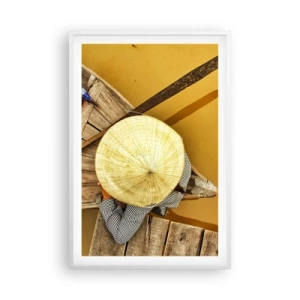 Póster en marco blanco - La vida en el río amarillo - 61x91 cm