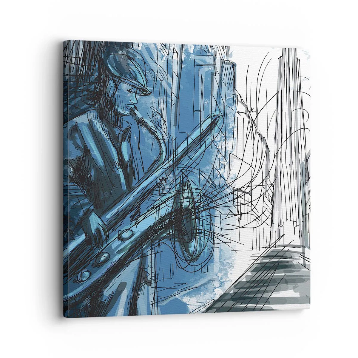 Cuadro sobre lienzo - Impresión de Imagen - Rapsodia urbana - 30x30 cm