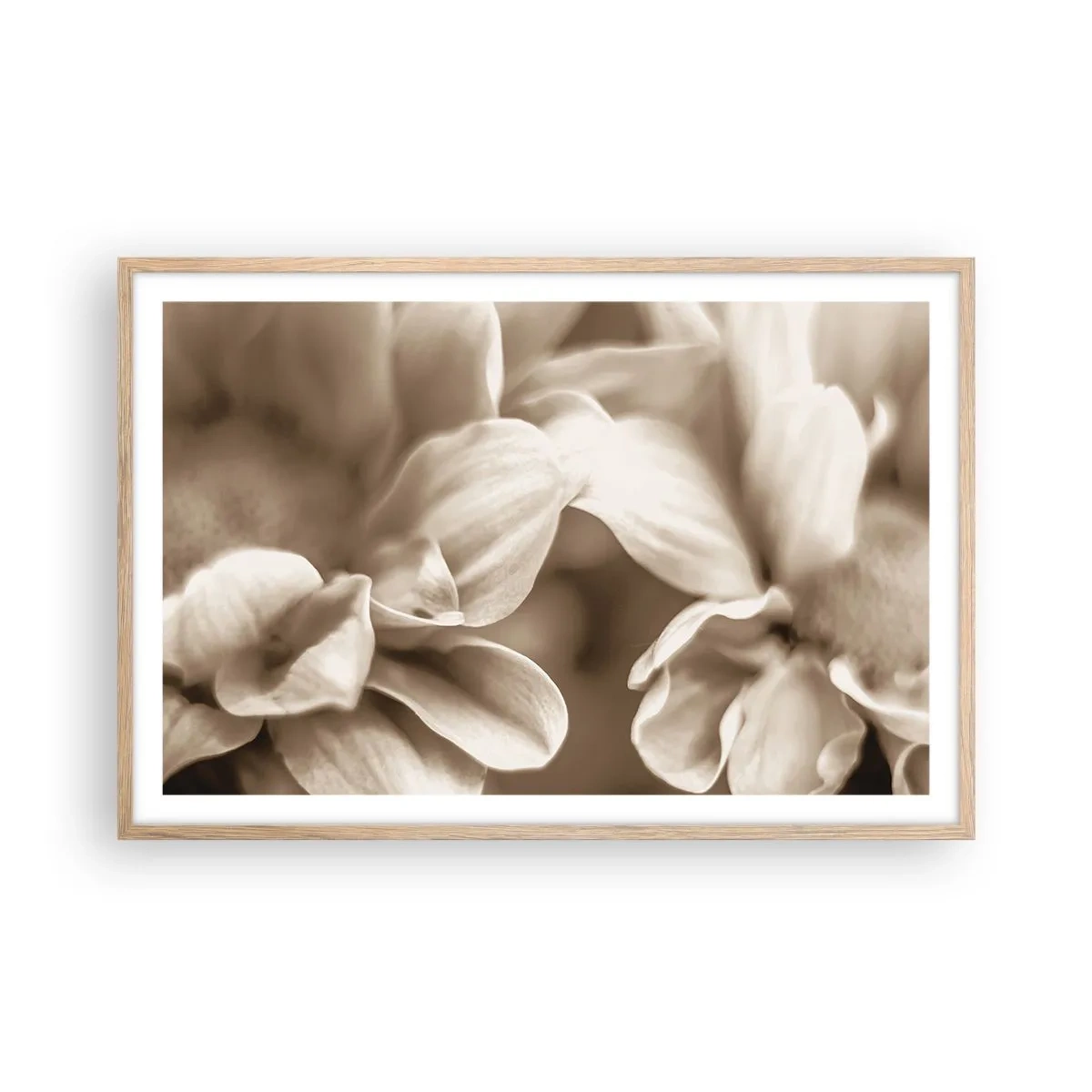 Póster en marco roble claro - Suave como una sonrisa - 91x61 cm