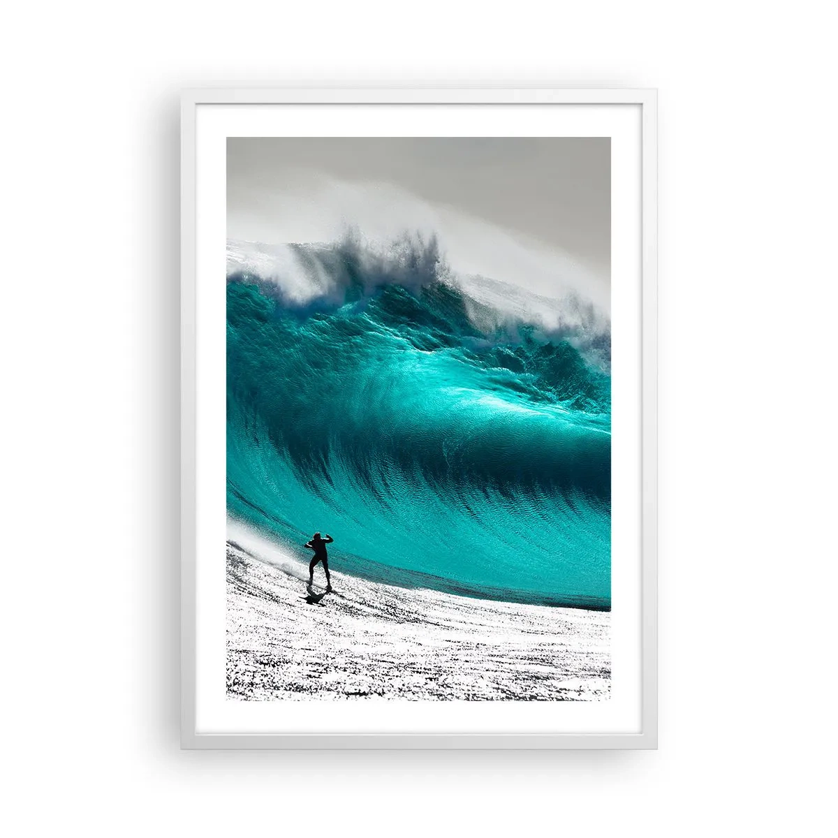 Póster en marco blanco - Reto aceptado - 50x70 cm