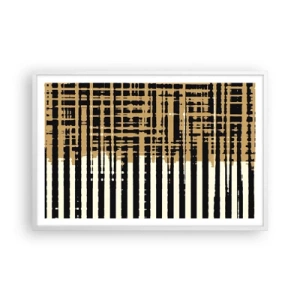 Póster en marco blanco - Abstracción arquitectónica - 91x61 cm