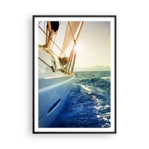 Póster en marco negro - Para una aventura - 70x100 cm
