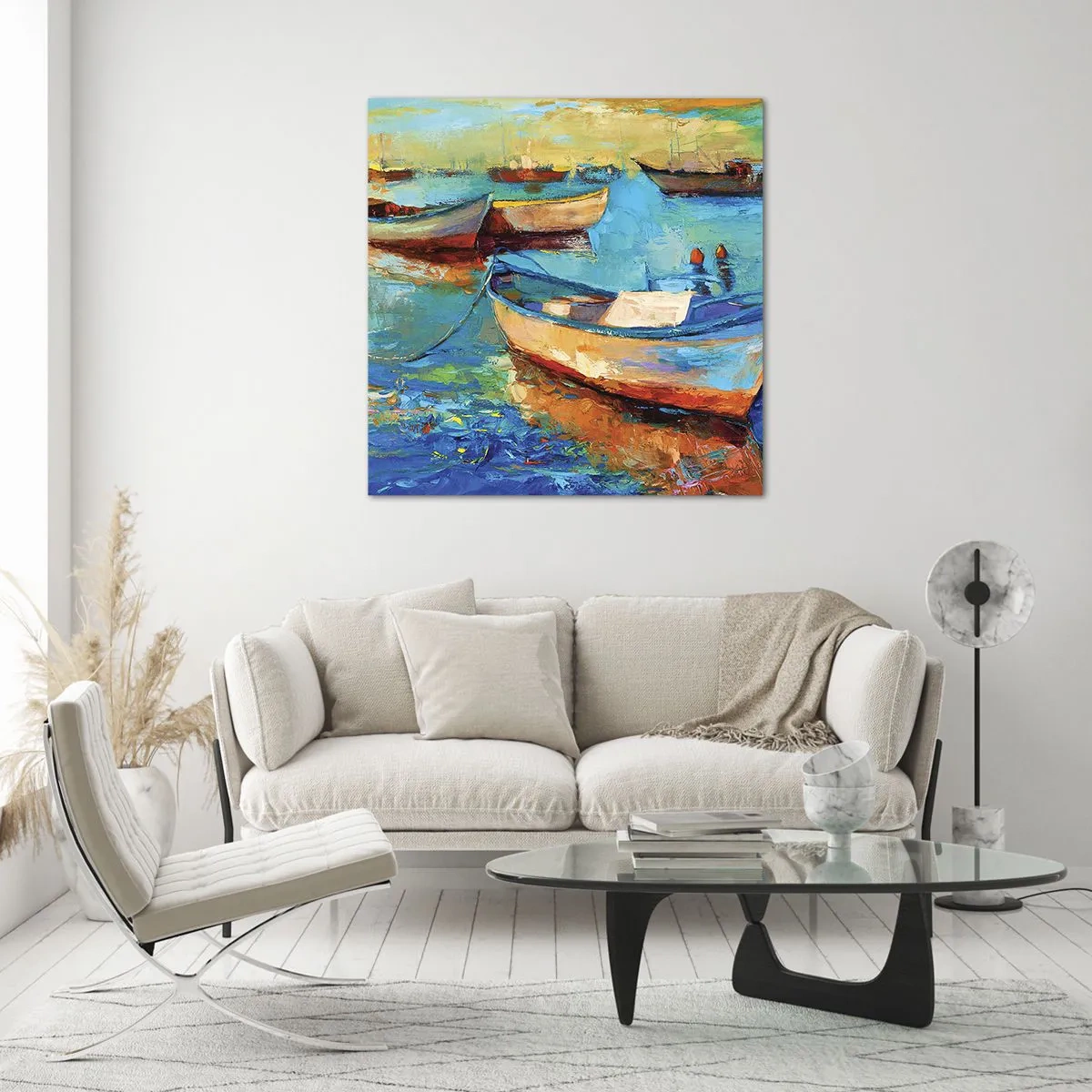 Cuadro sobre vidrio - Impresiones sobre Vidrio - En la bahía sur - 60x60 cm