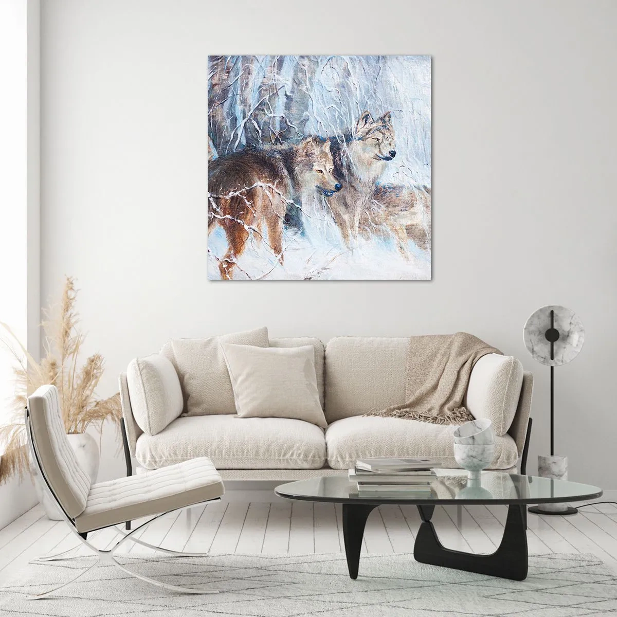 Cuadro sobre vidrio - Impresiones sobre Vidrio - ¡Cuidado! Aquí viene... - 40x40 cm