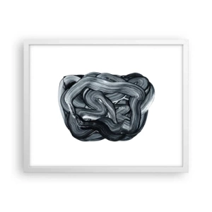 Póster en marco blanco - No es tan sencillo - 50x40 cm