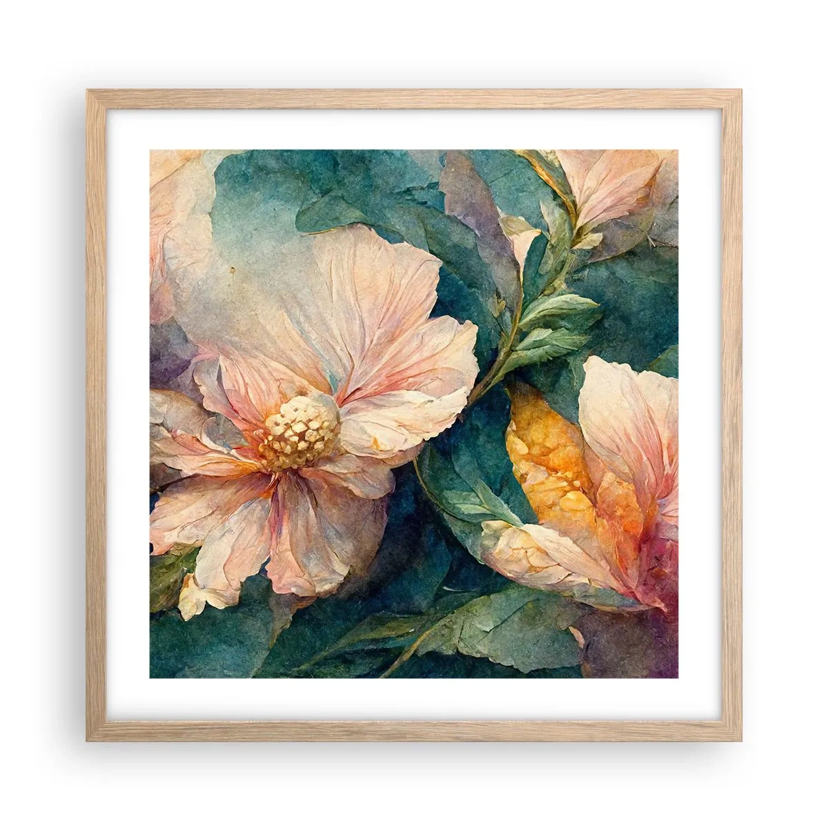 Póster en marco roble claro - La sutileza misma - 50x50 cm