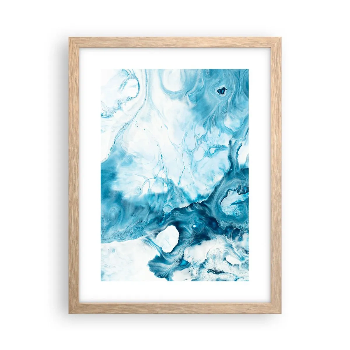Póster en marco roble claro - Un concierto azul - 30x40 cm
